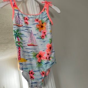 Hawaiian boat print NEW bathing suit for girls